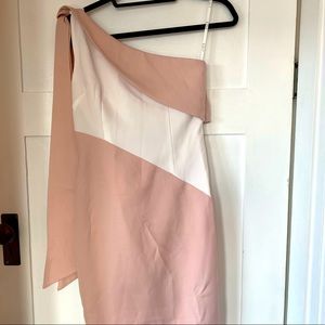 Edit by White Closet one-shoulder sash tie formal dress
